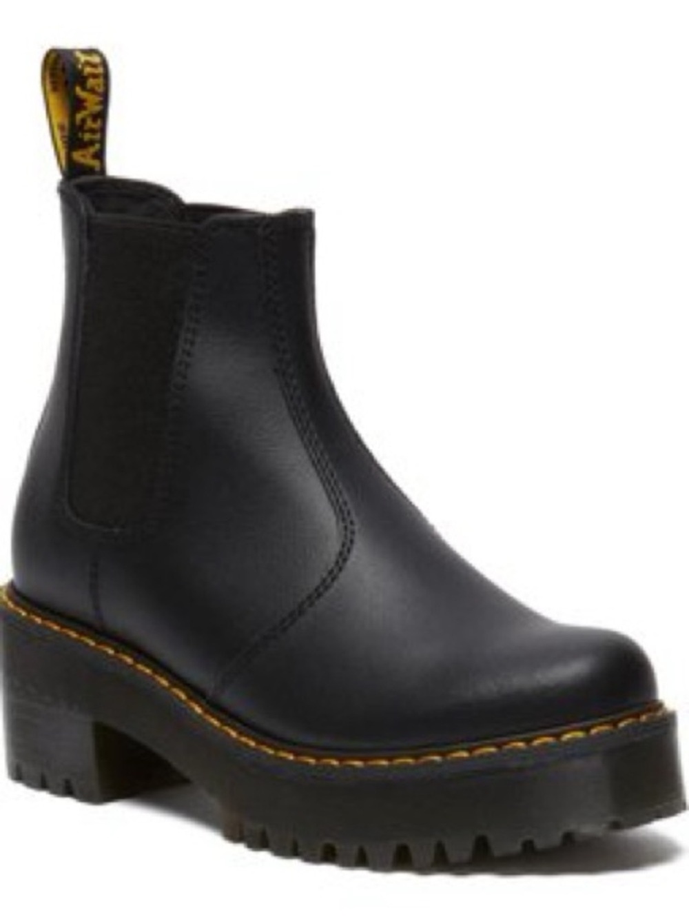 Dr. Marten Chelsea Ankle Leather Boot Men 5 Women 7 EU 37 Black Slip on